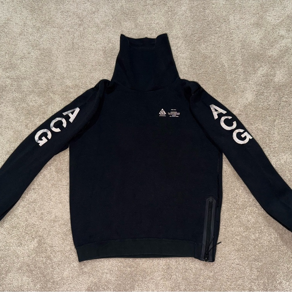 Nikelab ACG  Tech Fleece Funnel Neck Sweatshirt - Black S - 747989-010 Errolson